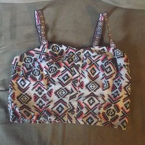 Aztec patterned crop top